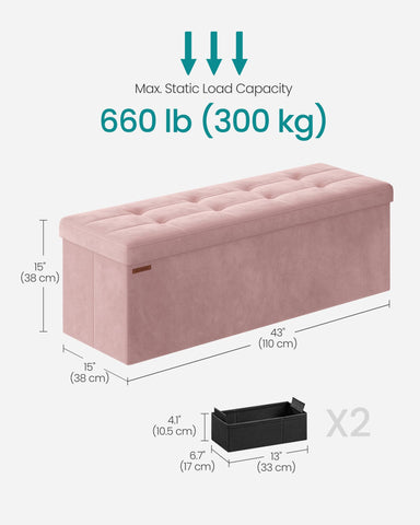 SONGMICS Mazie large 35-gallon capacity stores blankets, books, and games.