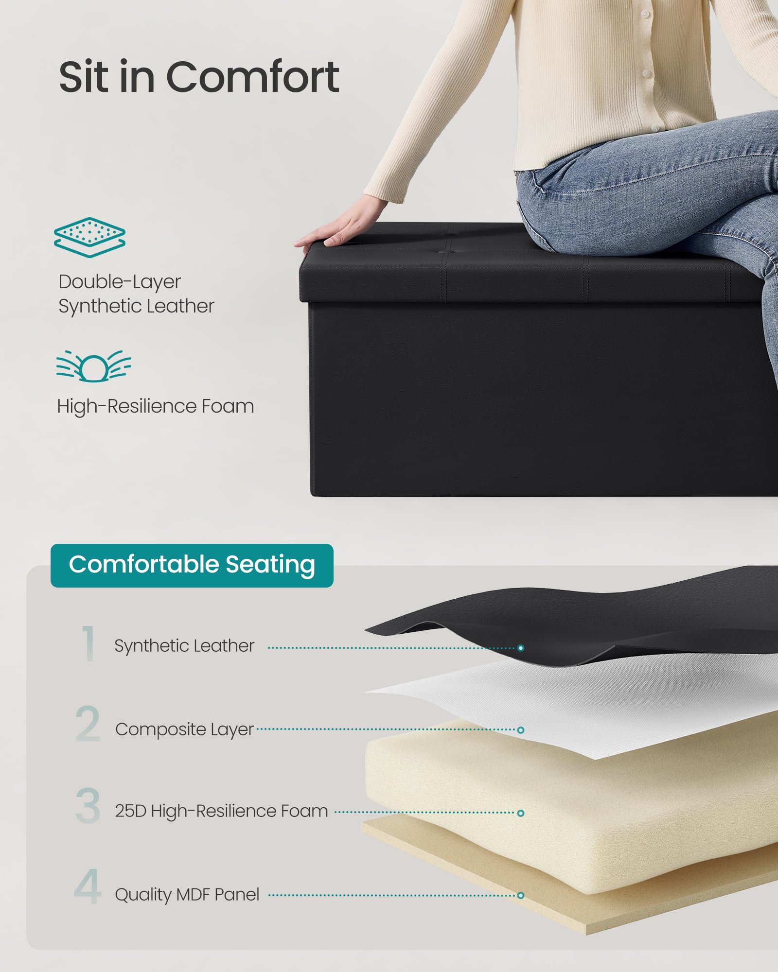 SONGMICS Mazie bed-end bench placement example in a bedroom