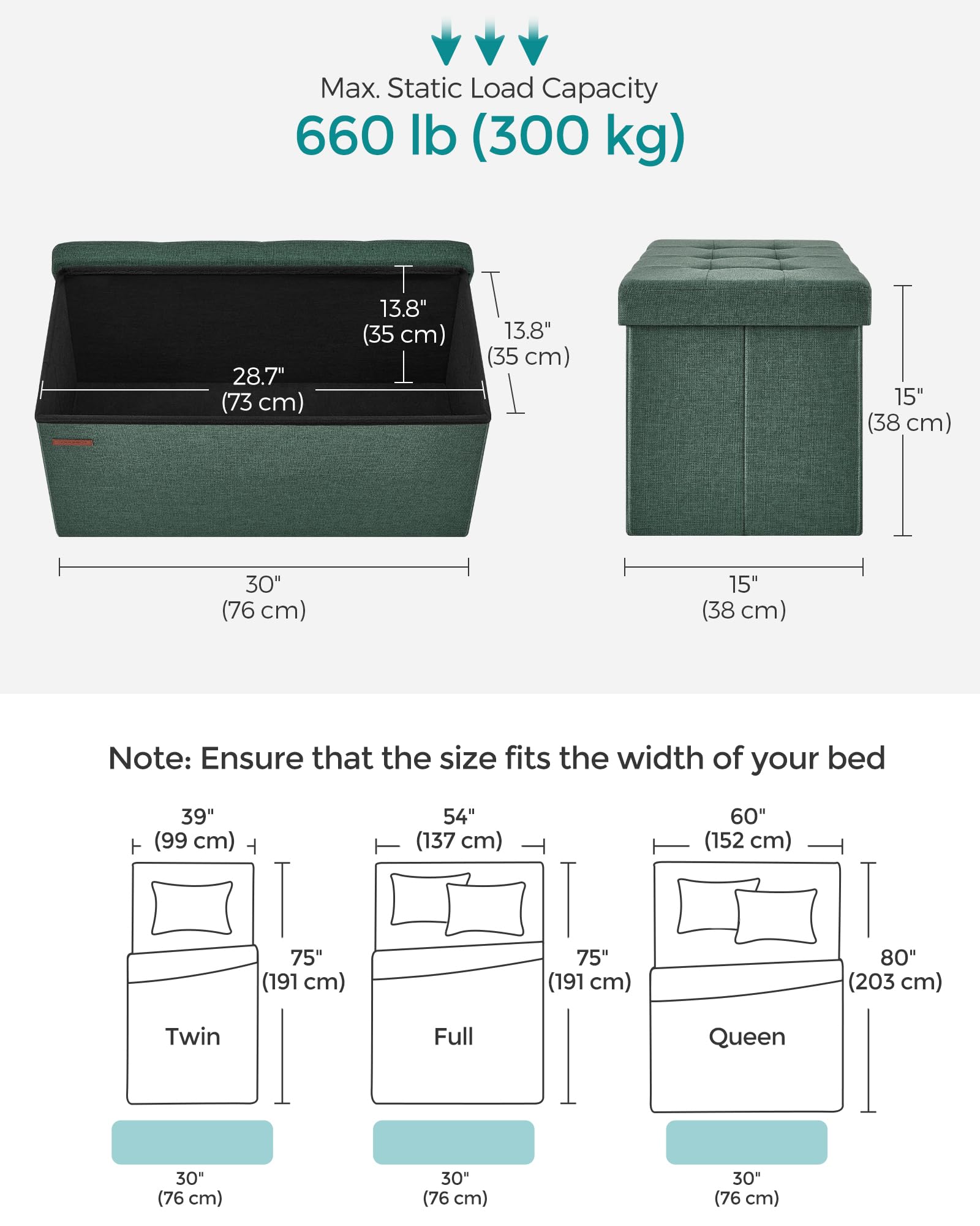 SONGMICS Mazie as a coffee table and footstool in a living area
