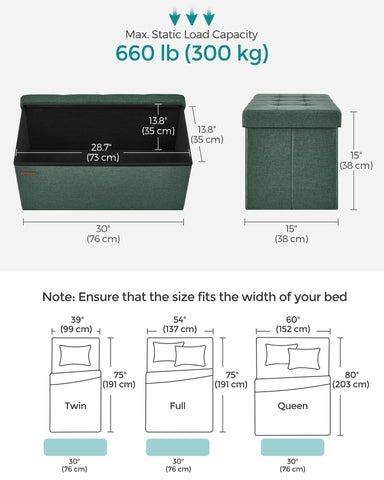 SONGMICS Mazie as a coffee table and footstool in a living area