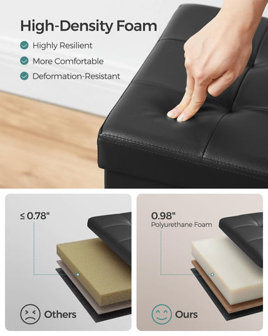 SONGMICS Mazie synthetic leather surface cleans with a quick wipe