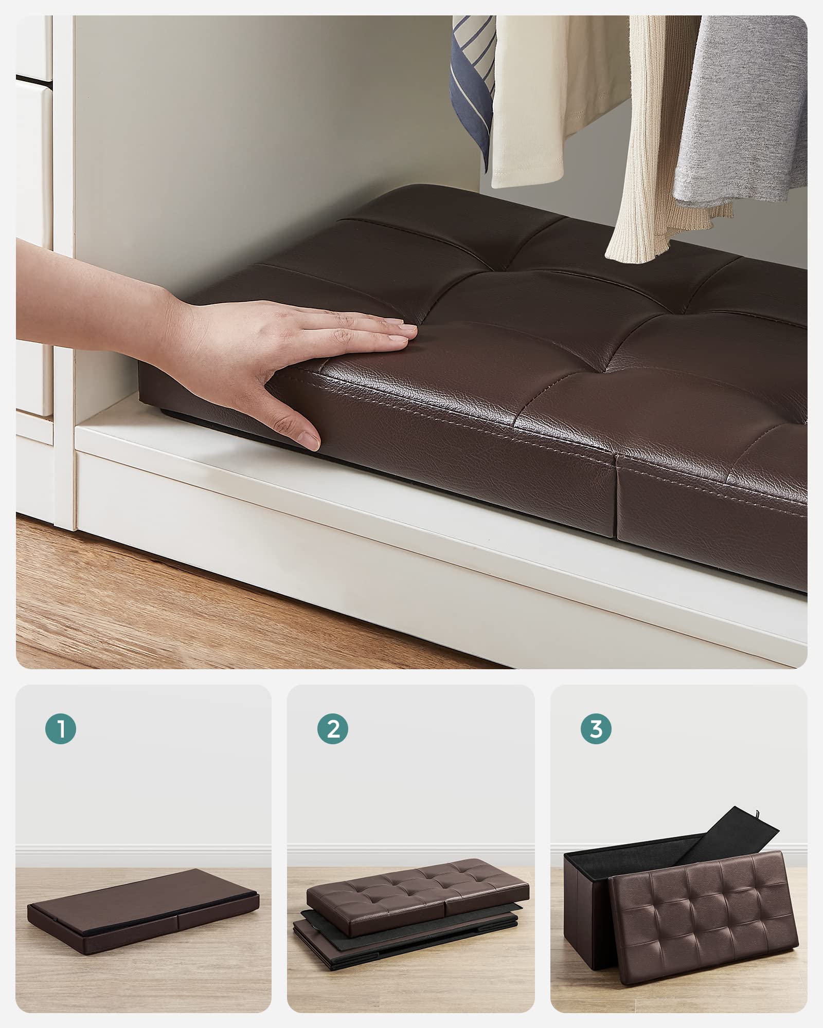 SONGMICS MAZIE compact 30-inch design fits bedrooms and living rooms