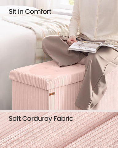 SONGMICS MAZIE corduroy tufted fabric adds texture and modern style.