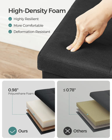 SongMics Mazie end-of-bed bench combining seating with storage in a stylish layout