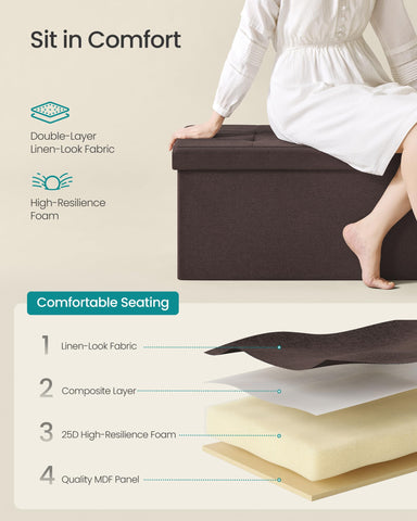 End-of-bed placement of SONGMICS Mazie ottoman bench