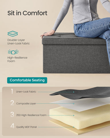 SONGMICS MAZIE end-of-bed bench adds extra seating in bedrooms