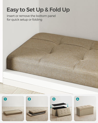 SONGMICS Mazie fold-flat design stores under bed or closet when not in use.