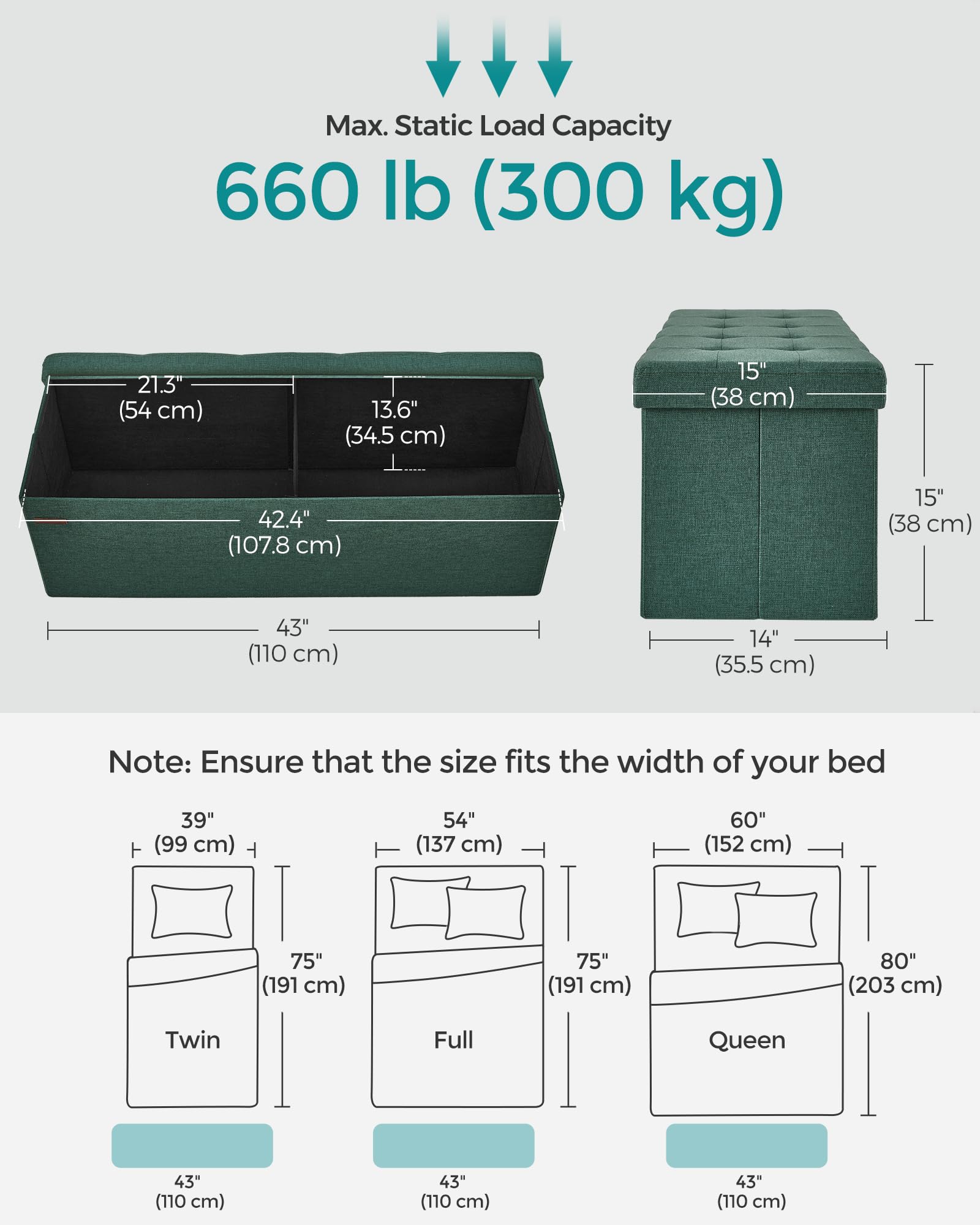 SONGMICS Mazie end-of-bed setup doubles as seating and storage