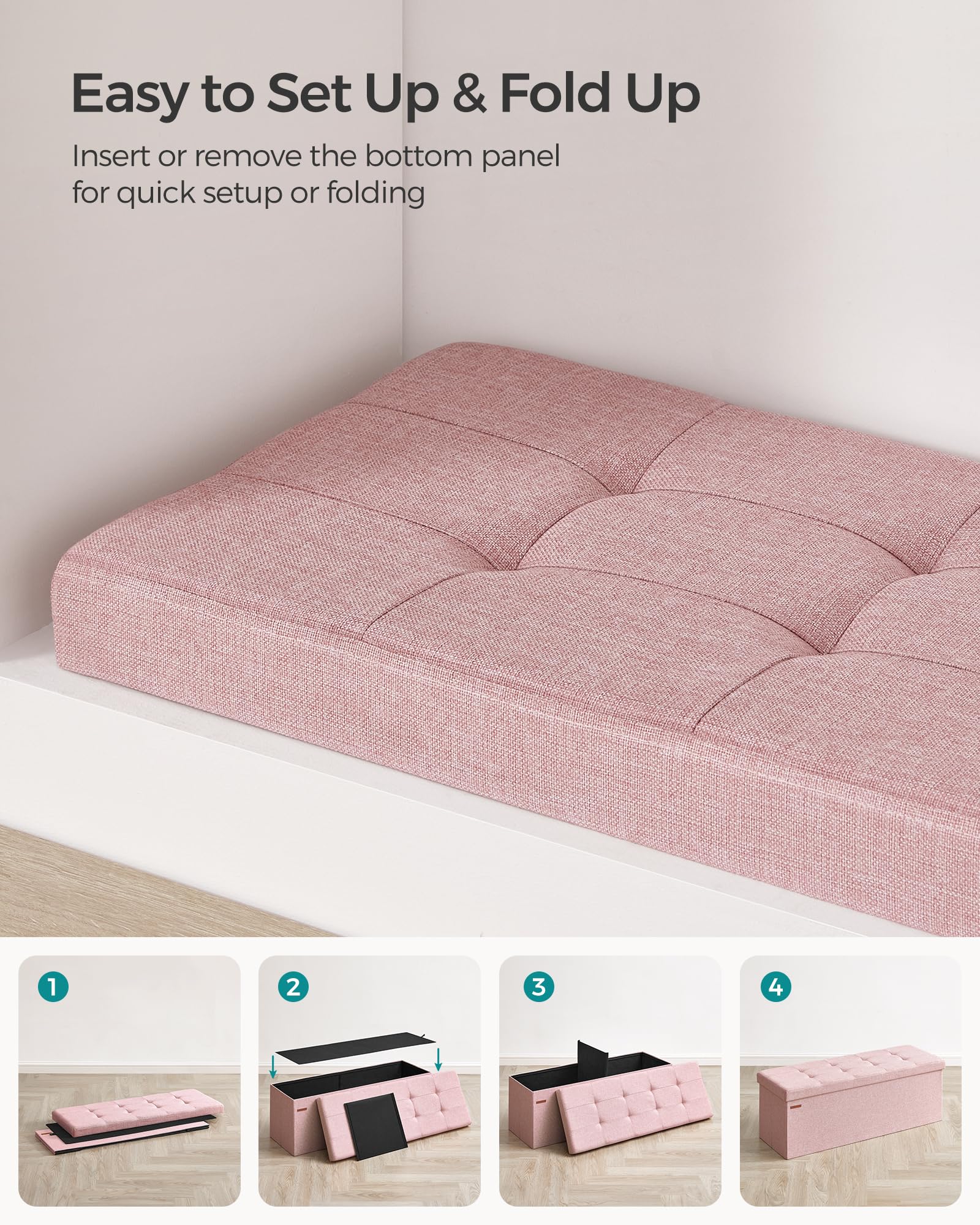 SongMics Mazie end-of-bed storage bench suitable for living room or entryway