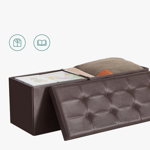 SONGMICS MAZIE folds away neatly under bed or in closet.