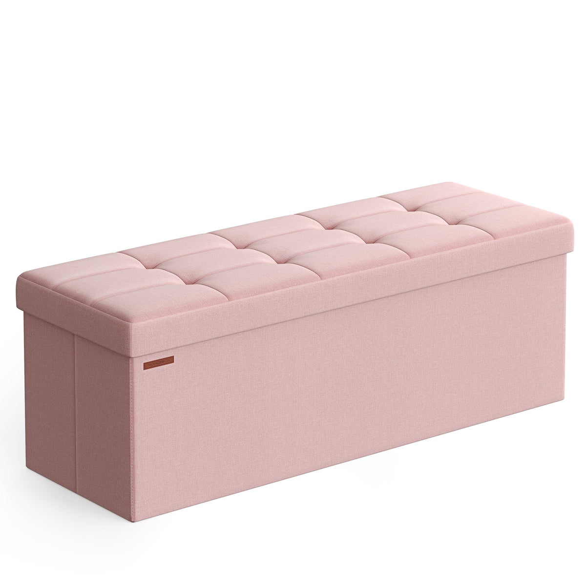 SongMics Mazie folding storage ottoman bench ready for quick seating and storage