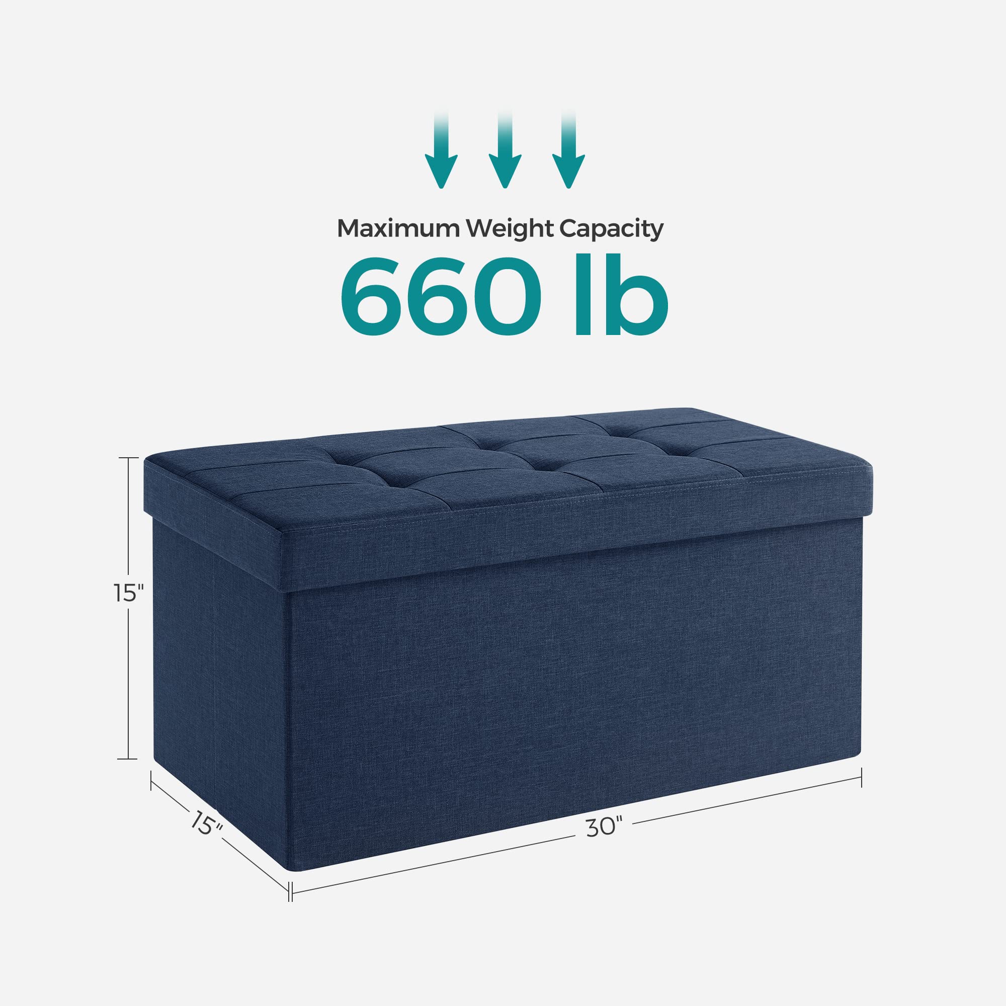 Songmics Mazie ottoman used as a comfortable living room footrest