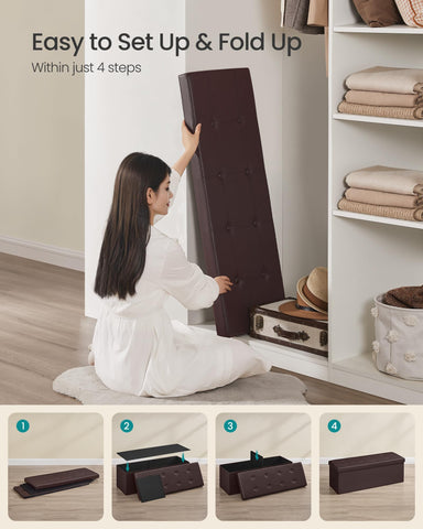 Songmics Mazie storage bench fits any room decor and organizes space