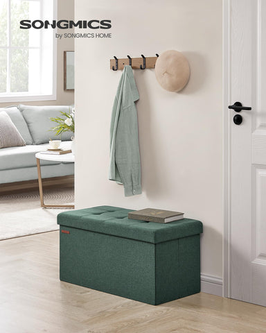 SONGMICS Mazie linen-look tufted seat highlighting style and comfort