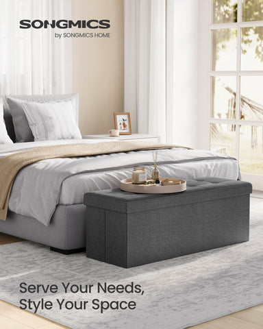 SONGMICS MAZIE linen-texture top, stylish surface for daily use.