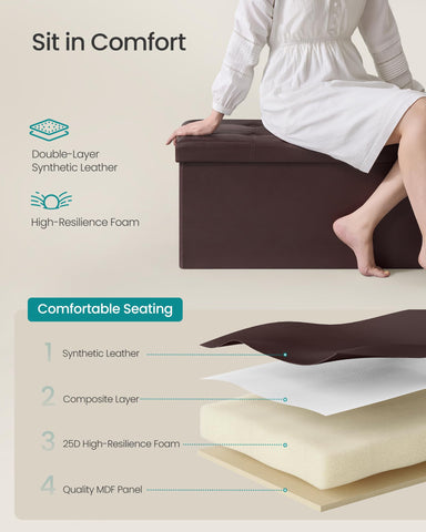 Songmics Mazie multiuse design works as bed-end bench or living room footrest