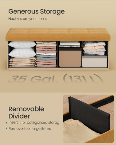 SONGMICS Mazie removable divider keeps items neatly separated