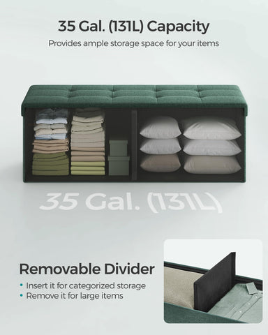 SONGMICS Mazie retro green linen-look surface adds subtle style