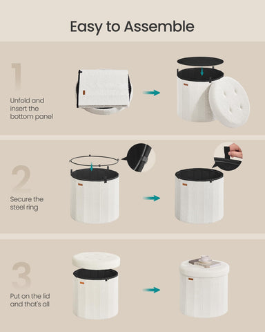 SONGMICS Mazie lid open displaying generous internal storage capacity