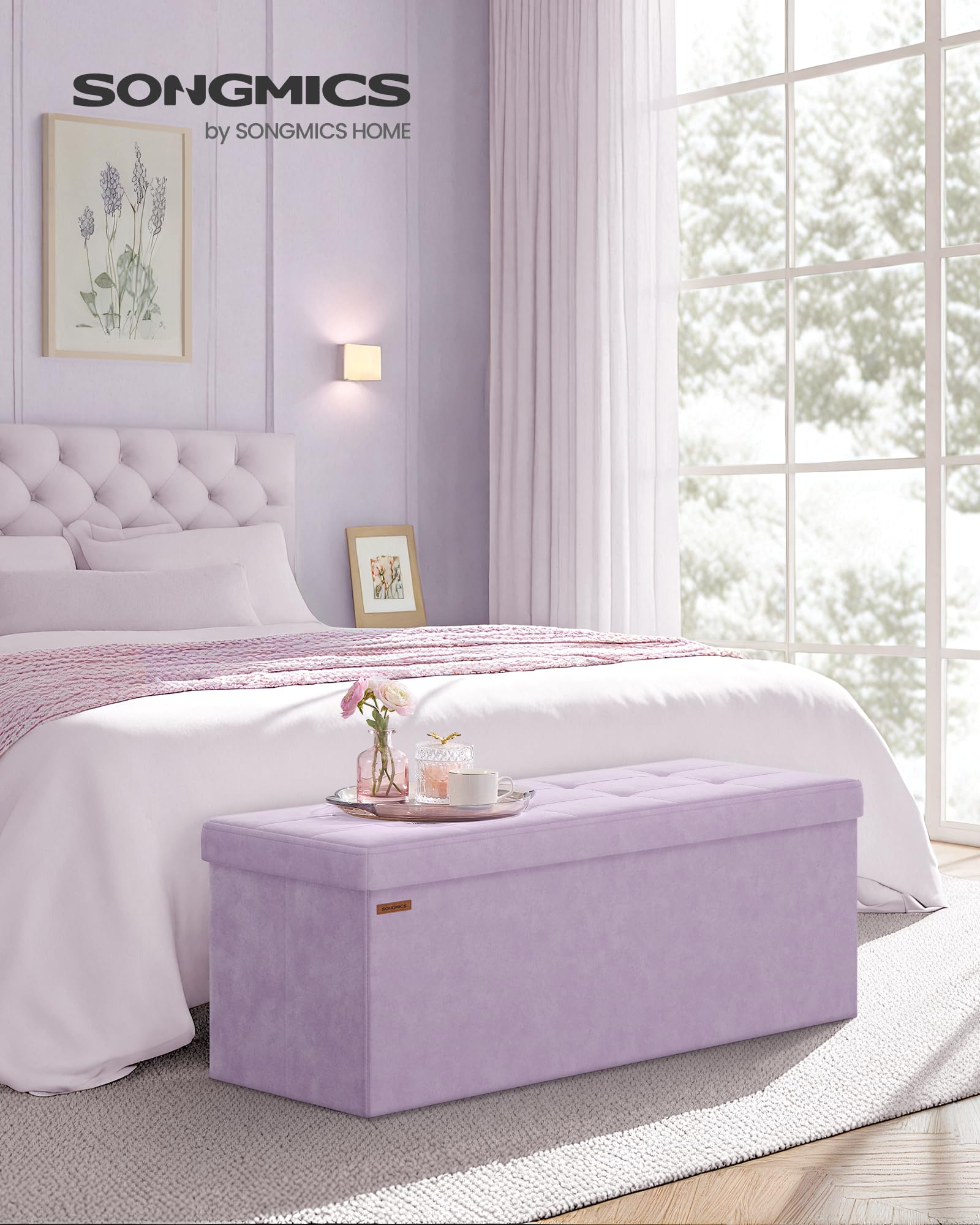 SongMics Mazie storage ottoman with 35-gallon capacity for organized storage