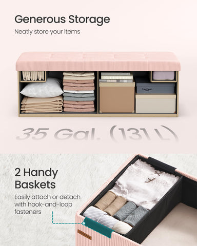SONGMICS MAZIE under bed storage friendly design keeps clutter hidden.