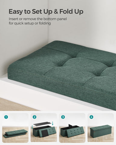 SONGMICS Mazie under-bed storage folded saves space