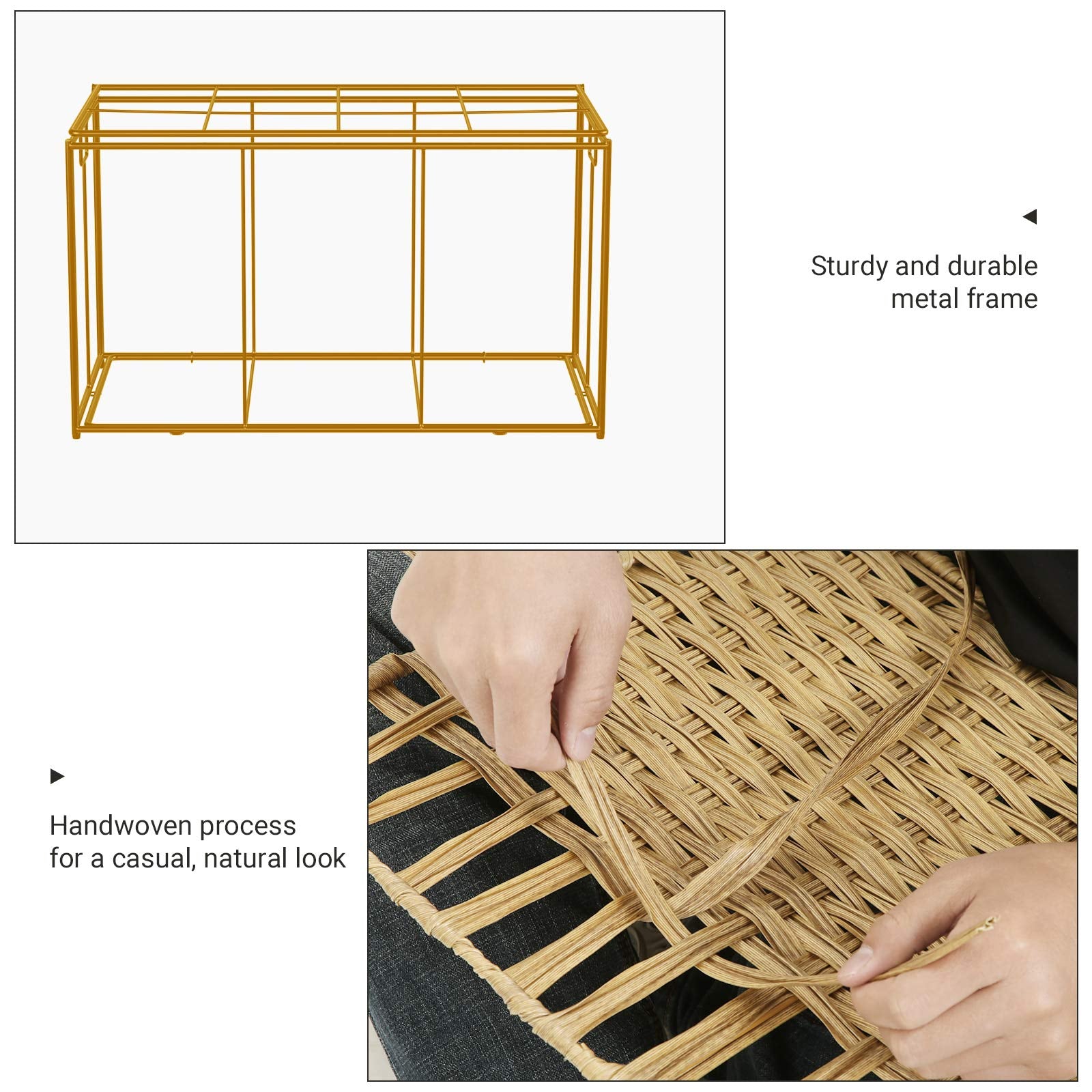 SONGMICS sturdy metal frame supports heavy loads with confidence.