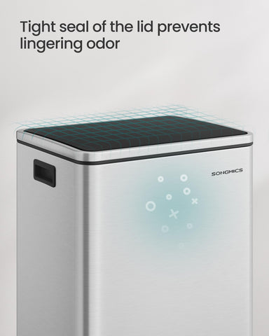 SONGMICS modern kitchen trash can design complements any space