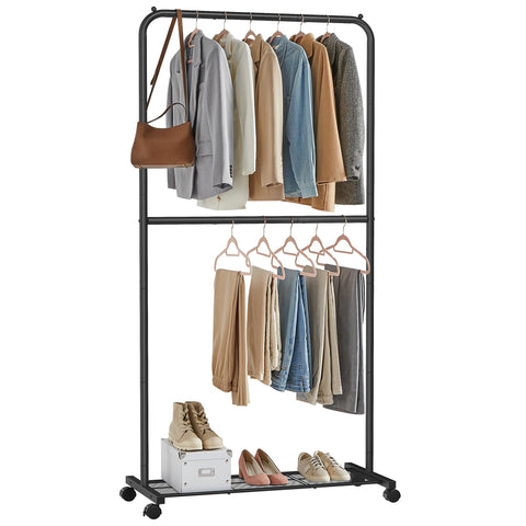 SongMics movable wardrobe with casters for flexible use.