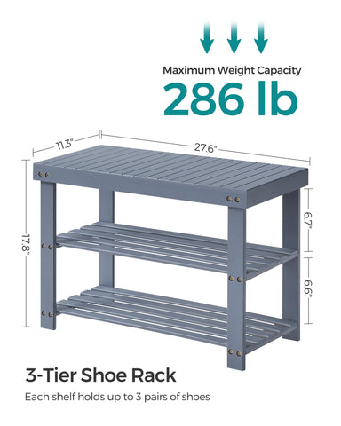 SONGMICS multi-use storage bench suitable for entryways bathrooms bedrooms
