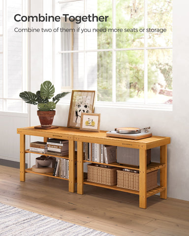 SONGMICS bathroom rack doubles as a compact storage solution.