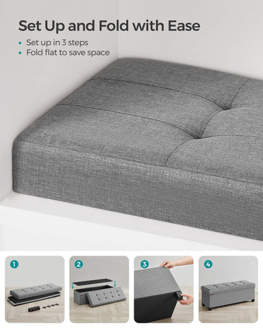 SONGMICS multifunctional ottoman serves as footrest or small coffee table