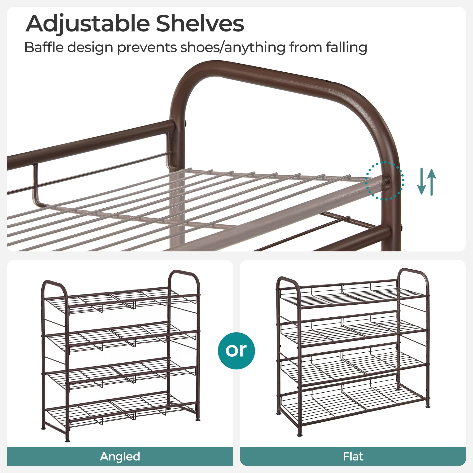SONGMICS sturdy metal frame endures daily use.
