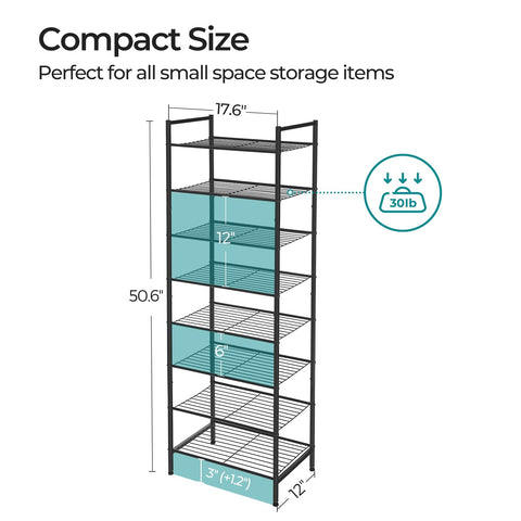 SONGMICS Narrow Shoe Rack bronze finish blends with décor and resists wear.