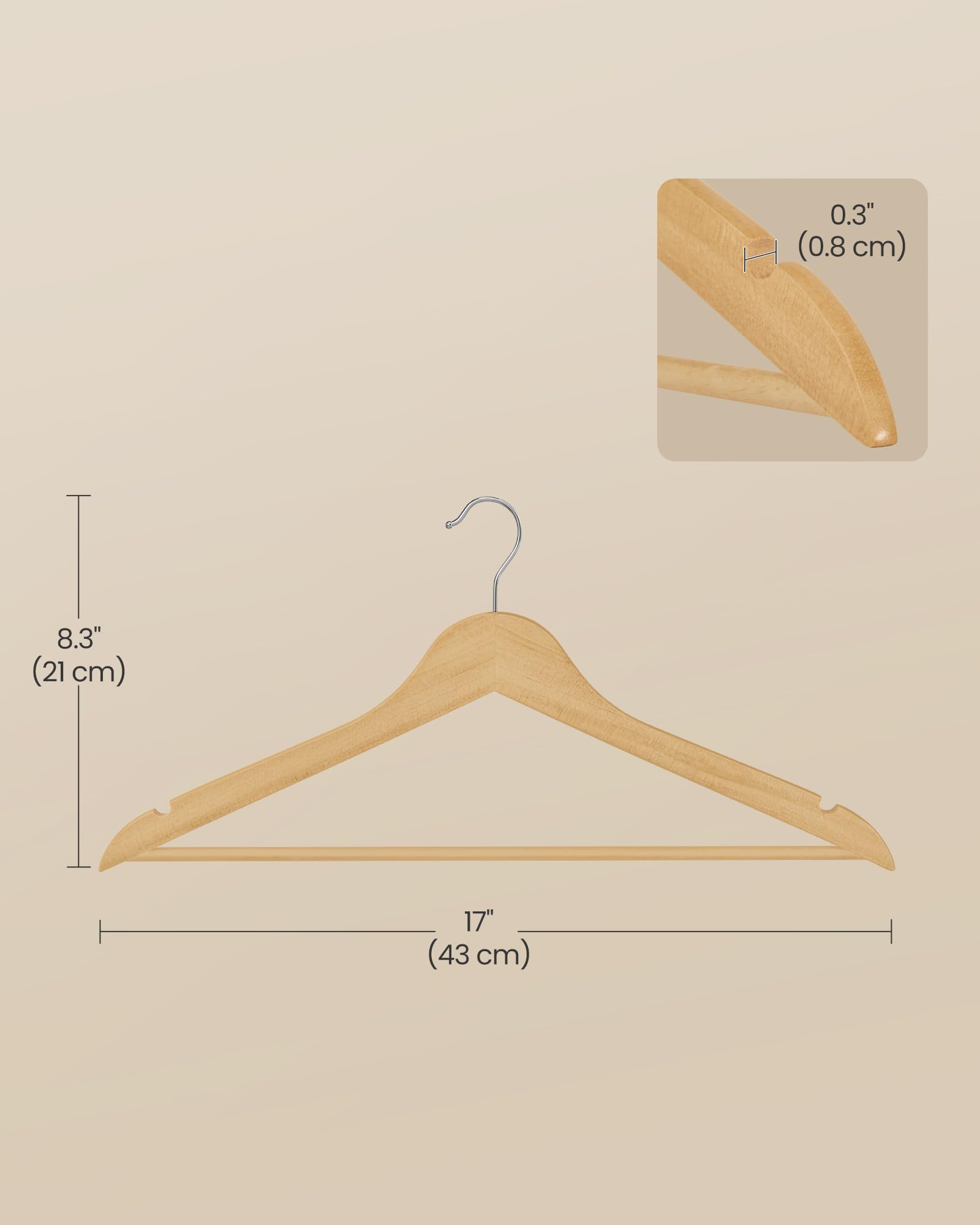 SONGMICS natural beige finish blends with any closet decor
