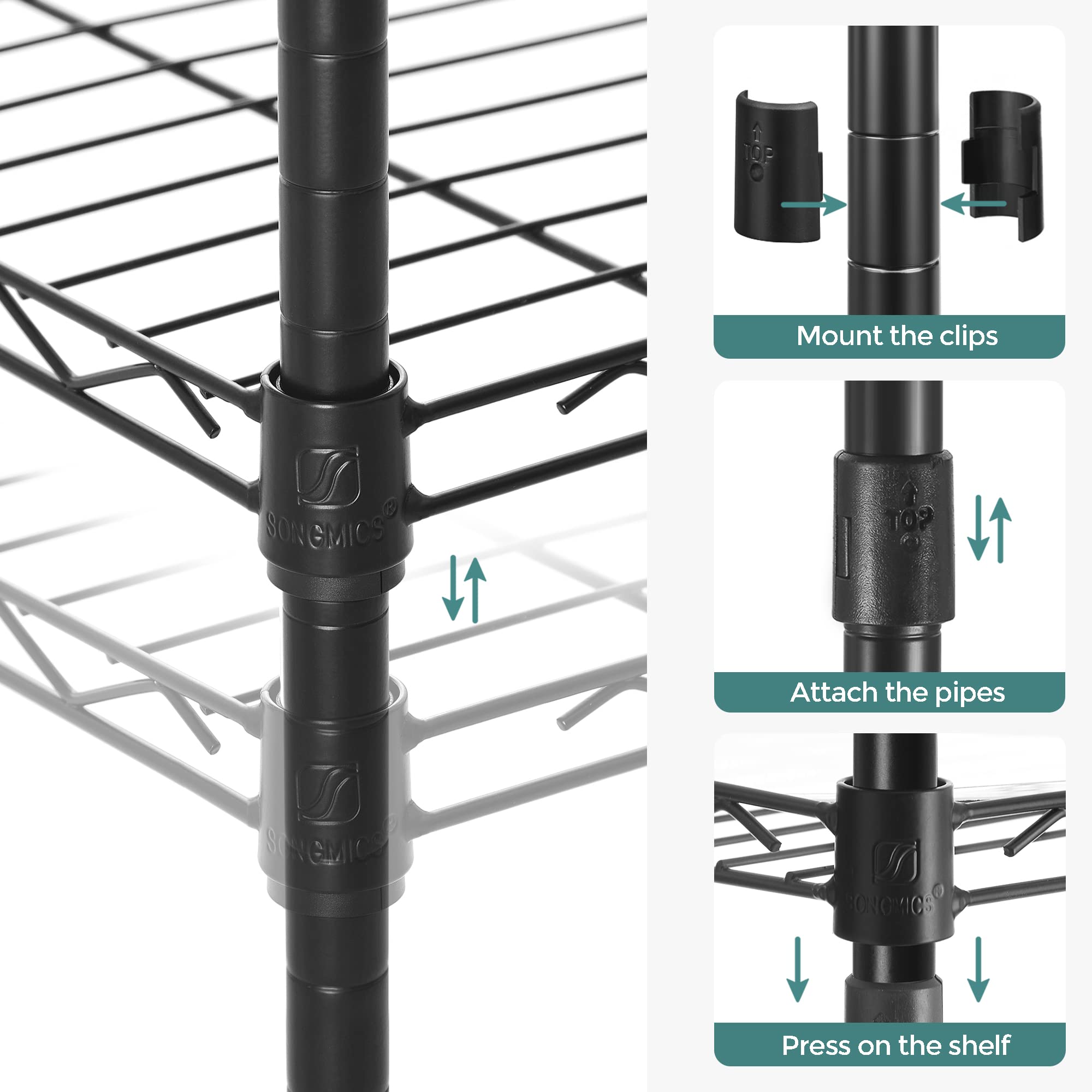 SONGMICS no-tools assembly for quick setup