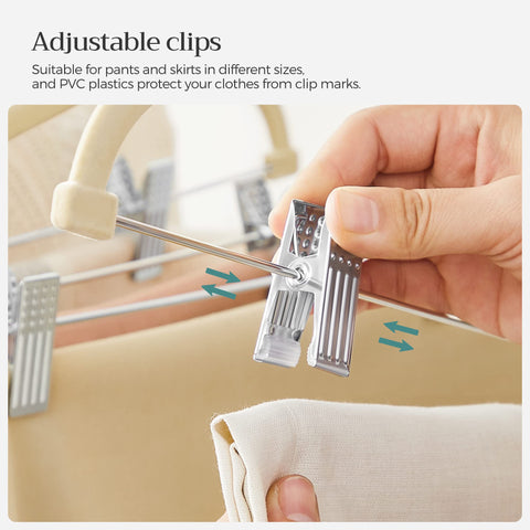 SongMICS anti-slip velvet surface protects garments from shifting and slipping.