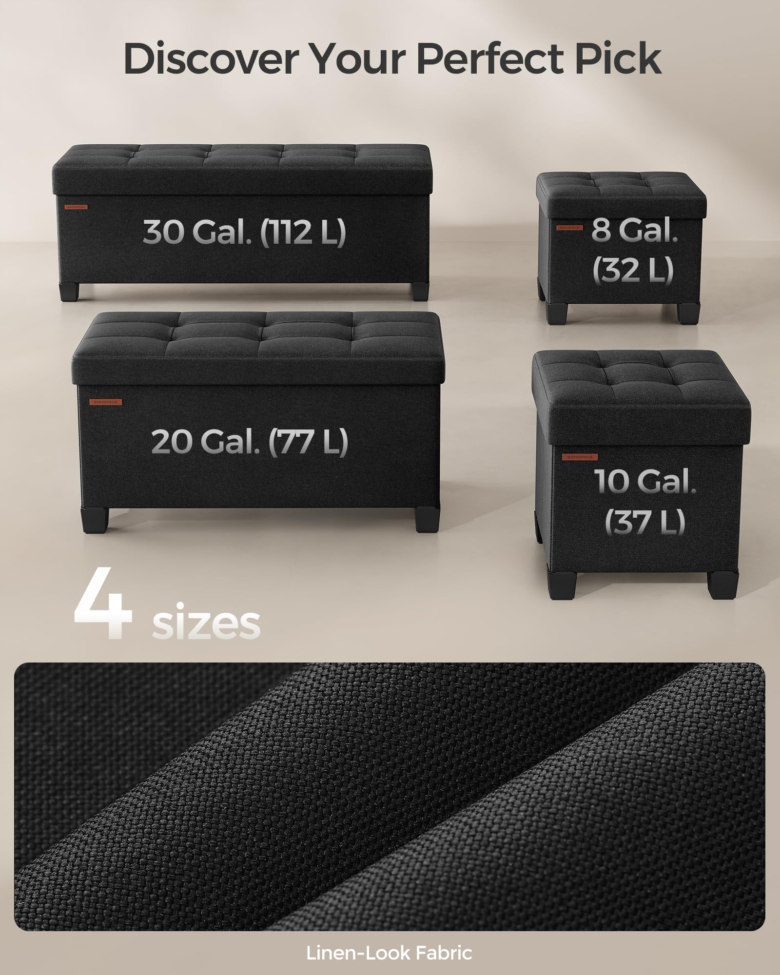 Songmics ottoman is multipurpose as footrest or coffee table for daily use.