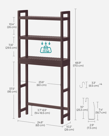Songmics bamboo construction emphasizing natural durability