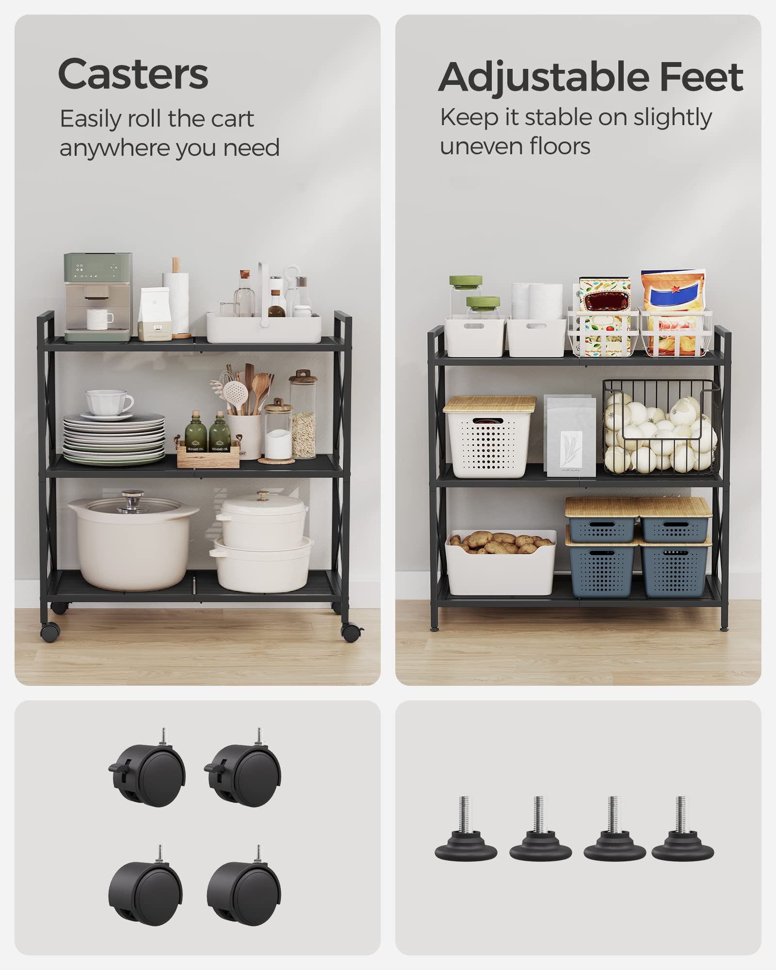 SONGMICS packaging and quick instructions simplify assembly right out of the box.