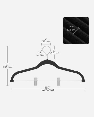 Versatile SONGMICS hangers for pants, skirts, coats, and dresses in one set.