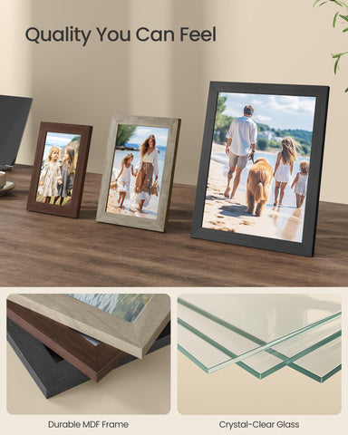 SONGMICS picture frames turn-buttons back, easy photo changes for seasonal memories.