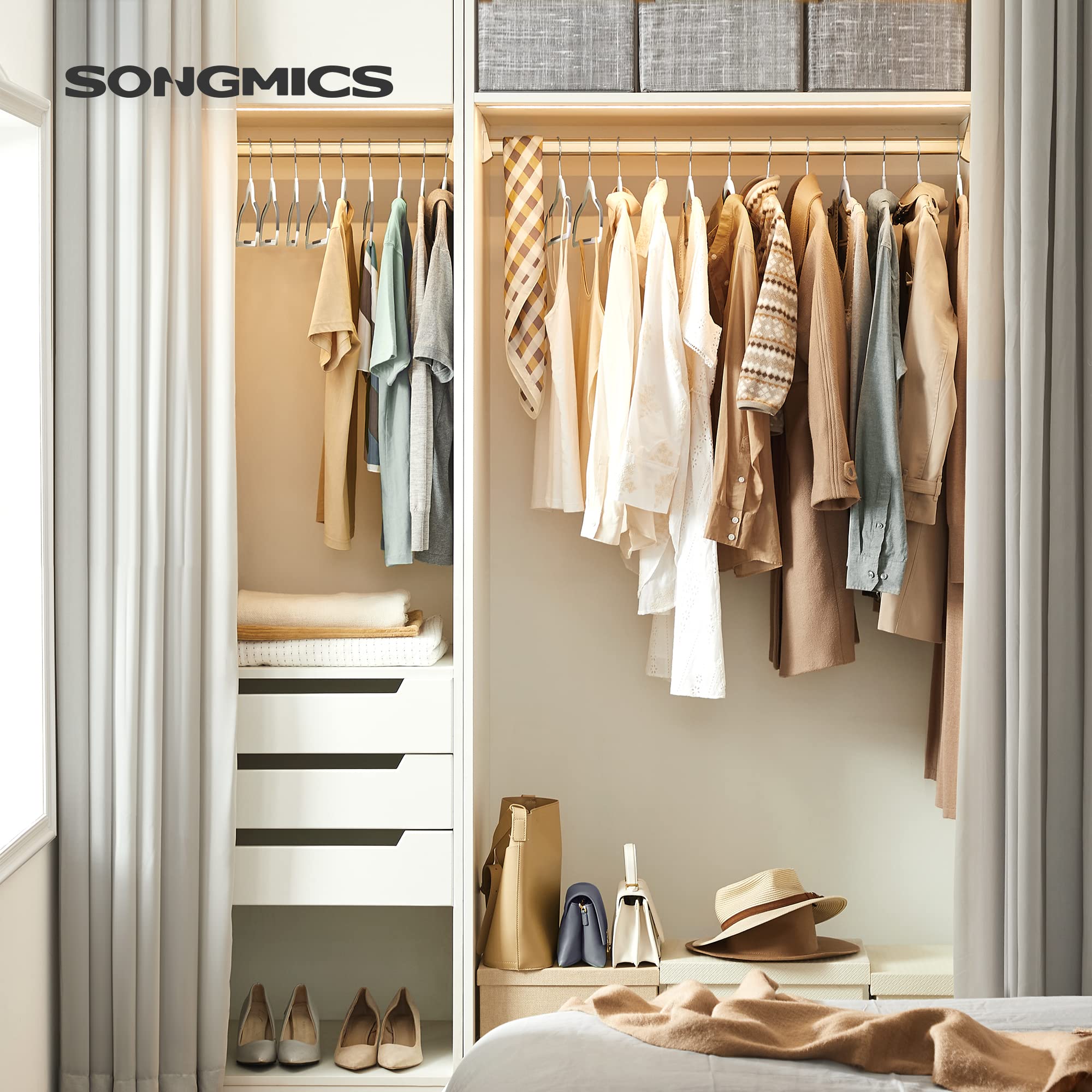 Songmics plastic hangers with ABS construction supporting daily wear