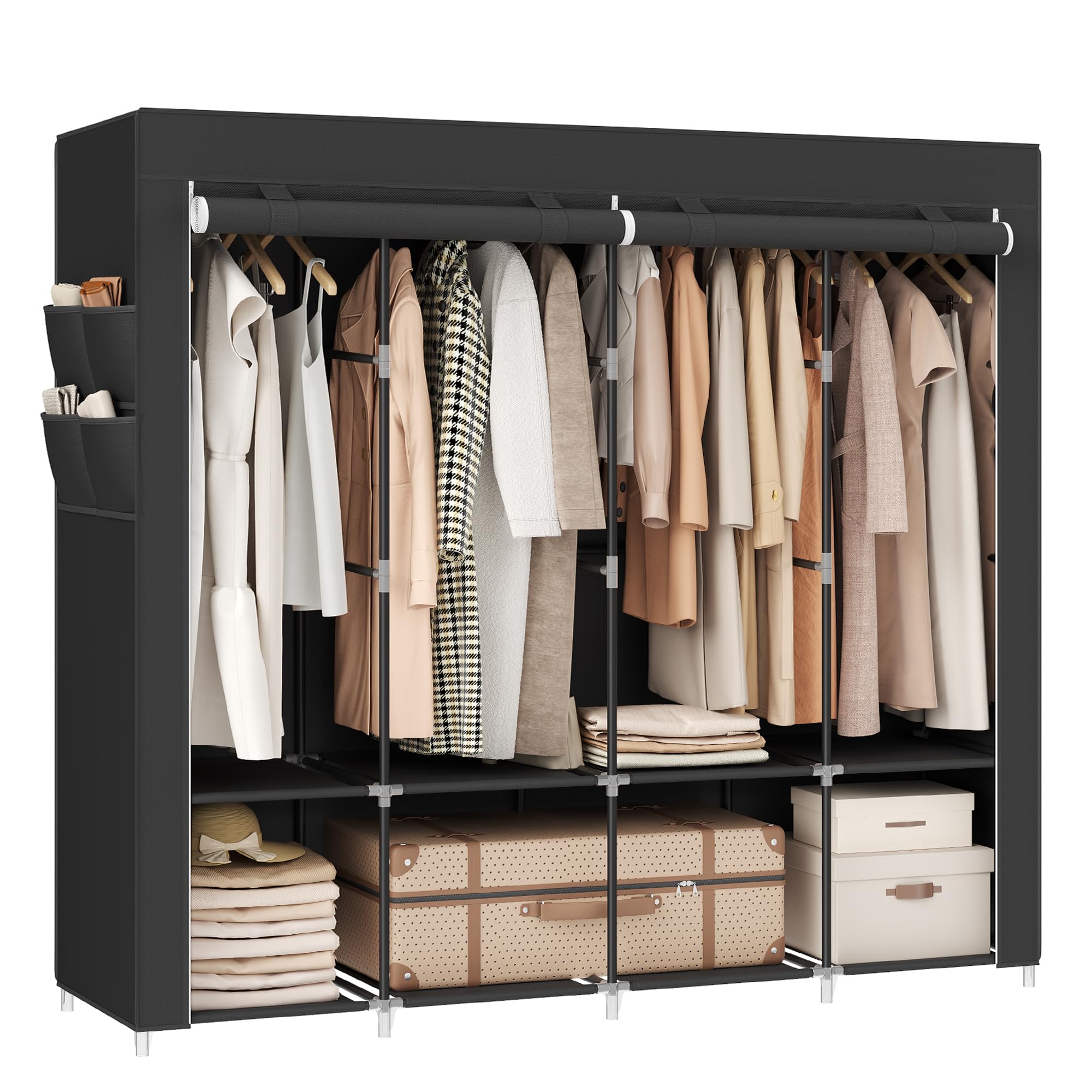 SongMics portable closet cover protects clothes from dust