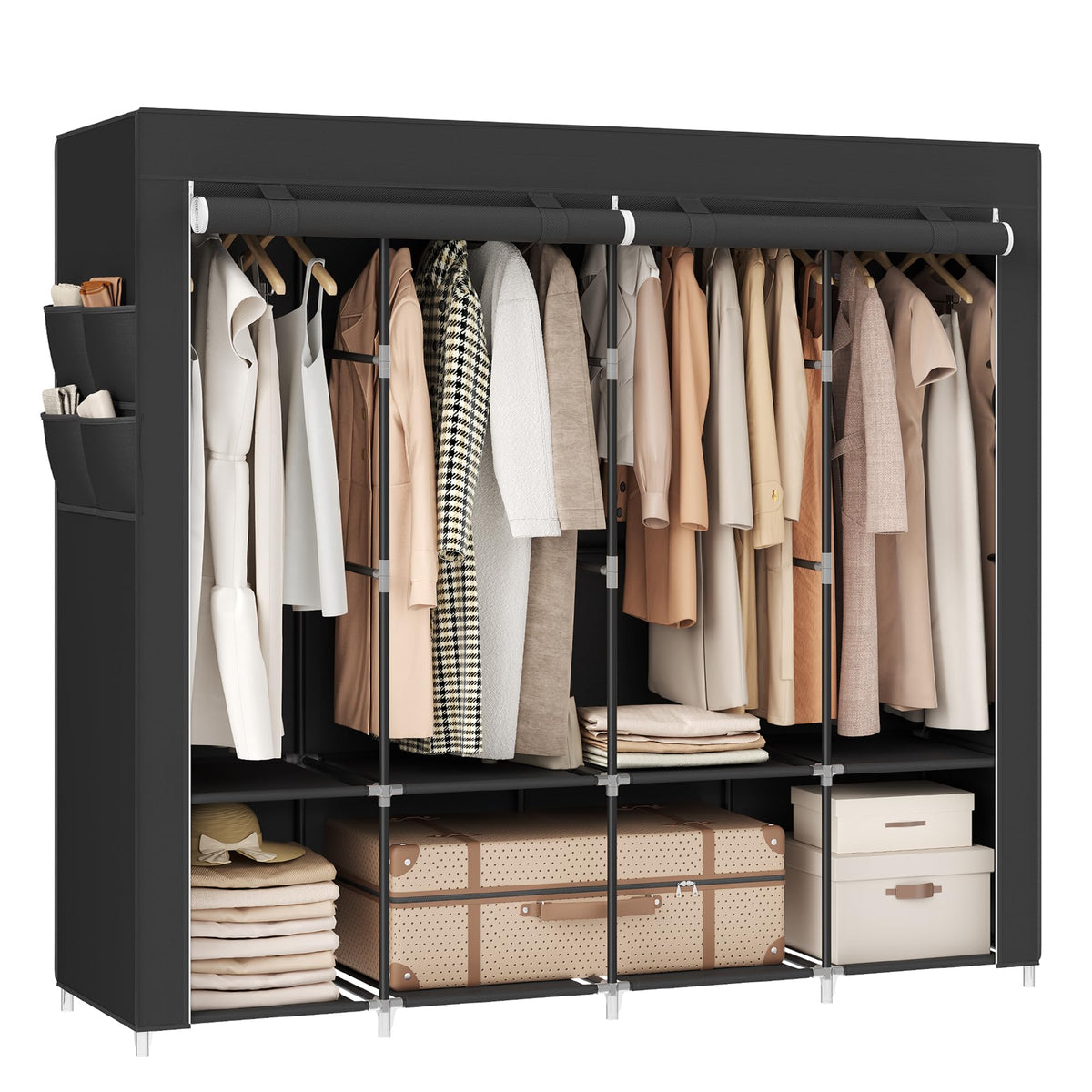 SongMics portable closet cover protects clothes from dust