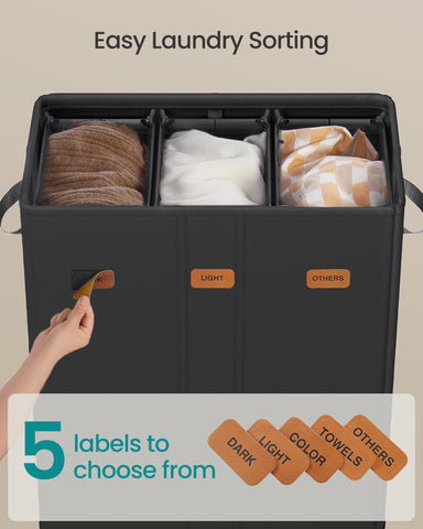 SONGMICS protective lid keeps clothes dust-free and private.