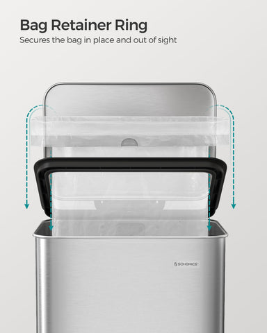 SONGMICS soft-close operation minimizes noise during use.
