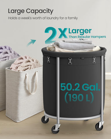 SongMics removable laundry bag attaches securely to the frame