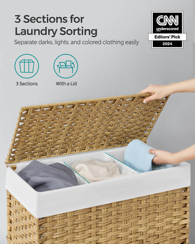 SONGMICS removable liner simplifies washing and maintenance of laundry.