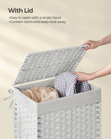 SONGMICS removable liner with handles for simple laundry transport